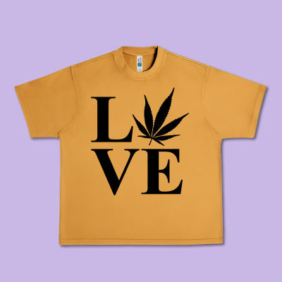 Love Weed 420 Urban Heavy Tee Designed By Artisfamous