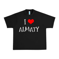 Black i love almaty city Urban Heavy Tee - artisFamous