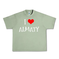 Oil Green i love almaty city Urban Heavy Tee - artisFamous