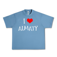 Pebble Blue i love almaty city Urban Heavy Tee - artisFamous