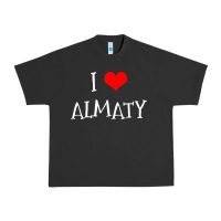 Pigment Black i love almaty city Urban Heavy Tee - artisFamous