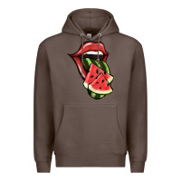 Coffee Watermelon Tongue Premium Hoodie - Jasminsmagicworld