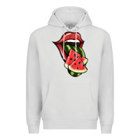 Dove Grey Watermelon Tongue Premium Hoodie - Jasminsmagicworld