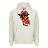 Oatmeal Heather Watermelon Tongue Premium Hoodie - Jasminsmagicworld