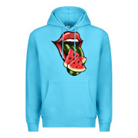 Ocean Blue Watermelon Tongue Premium Hoodie - Jasminsmagicworld