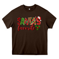 Chocolate Brown Santa's Favorite Heavy Core Tee - BundleAndBundleShop