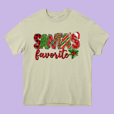 Santa's Favorite Heavy Core Tee Designed By Bundleandbundleshop