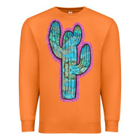 Carrot Western Turquoise Cactus Premium Sweatshirt - RanaPortraitStore