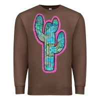 Chestnut Western Turquoise Cactus Premium Sweatshirt - RanaPortraitStore
