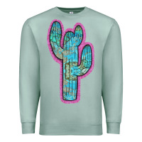Seafoam Western Turquoise Cactus Premium Sweatshirt - RanaPortraitStore
