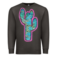 Smoke Western Turquoise Cactus Premium Sweatshirt - RanaPortraitStore