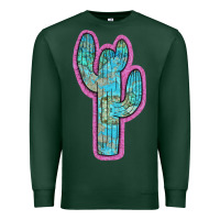 Sports Green Western Turquoise Cactus Premium Sweatshirt - RanaPortraitStore