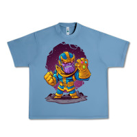 Pebble Blue cartoons super hero Strong Hands Urban Heavy Tee - artisFamous