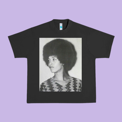 Angela Davis Speaking Urban Heavy Tee Designed By Artisfamous