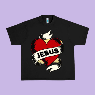 Jesus Love Urban Heavy Tee Designed By Artisfamous
