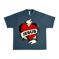 Midnight Navy jesus love Urban Heavy Tee - artisFamous