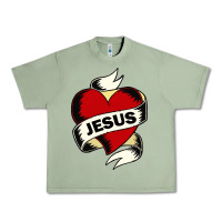 Oil Green jesus love Urban Heavy Tee - artisFamous