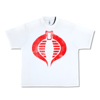 White vintage cobra symbol Urban Heavy Tee - artisFamous