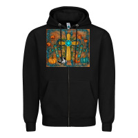 Black fall cross tumbler Zipper Hoodie - RanaPortraitStore