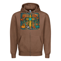 Chestnut fall cross tumbler Zipper Hoodie - RanaPortraitStore