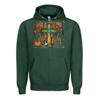 Sports Green fall cross tumbler Zipper Hoodie - RanaPortraitStore