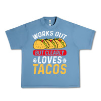 Pebble Blue tacos work out gym gift classic Urban Heavy Tee - artisFamous