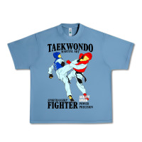Pebble Blue taekwondo sport art Urban Heavy Tee - artisFamous
