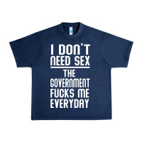 Navy the government fucks me everyday Urban Heavy Tee - artisFamous