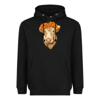 Black Charolais Cow Heavyweight Hoodie - RanaPortraitStore