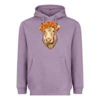 Lavender Charolais Cow Heavyweight Hoodie - RanaPortraitStore