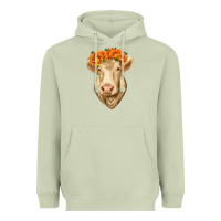 Matcha Charolais Cow Heavyweight Hoodie - RanaPortraitStore