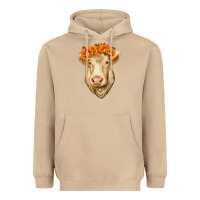 Mushroom Charolais Cow Heavyweight Hoodie - RanaPortraitStore