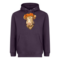 Plum Charolais Cow Heavyweight Hoodie - RanaPortraitStore