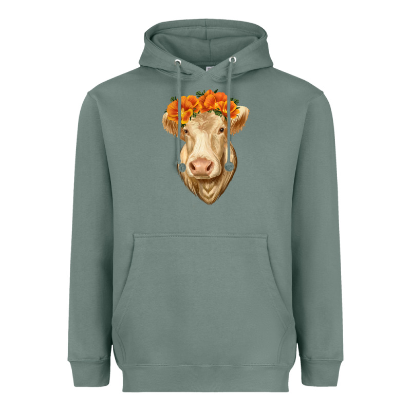 Charolais Cow Heavyweight Hoodie by RanaPortraitStore | Teevron