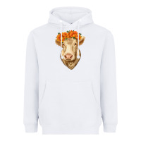 White Charolais Cow Heavyweight Hoodie - RanaPortraitStore