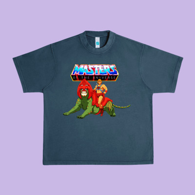 He Man And Battle Cat Urban Heavy Tee Designed By Artisfamous