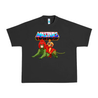 Pigment Black he man and battle cat Urban Heavy Tee - artisFamous