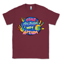 Burgundy Cure ableism not Autism Classic Tee - FaDigitalArtStudio