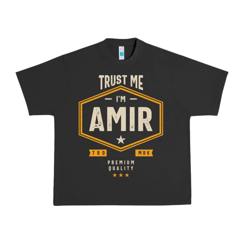 Amir Personalized Name Birthday Gift Urban Heavy Tee by artisFamous | Teevron