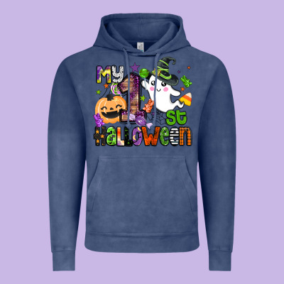 My 1st Halloween Vintage Hoodie Designed By Barkaloodesign