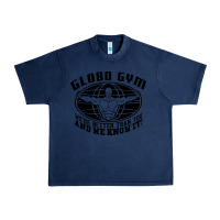 Navy globo gym Urban Heavy Tee - artisFamous