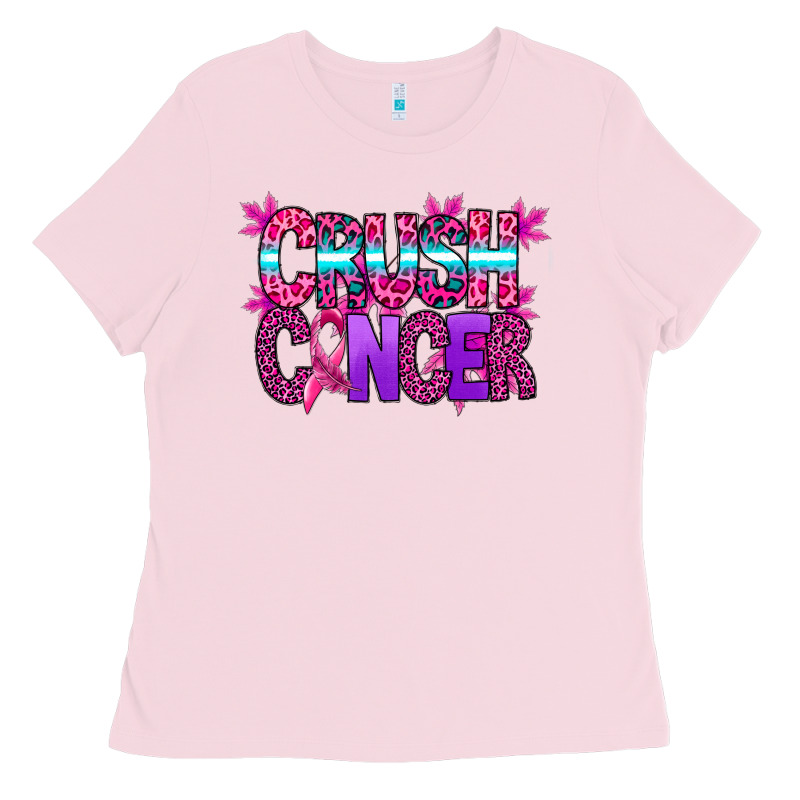Crush Cancer Ladies Tee by SublimationCraftShop | Teevron
