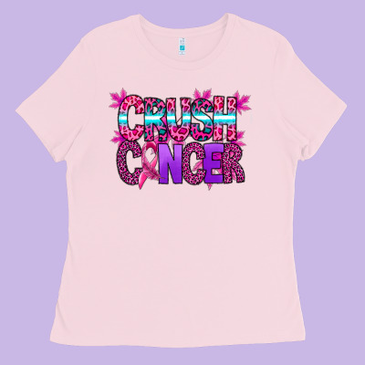 Crush Cancer Ladies Tee Designed By Sublimationcraftshop