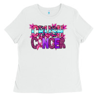 White crush cancer Ladies Tee - SublimationCraftShop