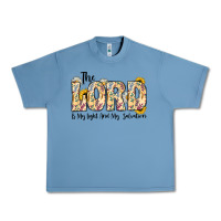 Pebble Blue the lord is my light and my salvation Urban Heavy Tee - CowhideDigitalArt