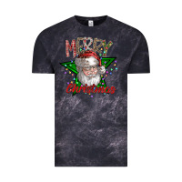 Cloud Black festive santa claus greeting Vintage Tee - CowhideDigitalArt