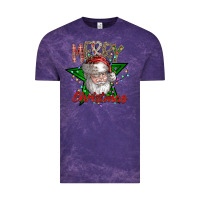 Cloud Purple festive santa claus greeting Vintage Tee - CowhideDigitalArt