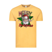 Vintage Mustard festive santa claus greeting Vintage Tee - CowhideDigitalArt