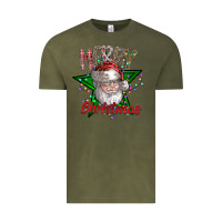 Vintage Olive festive santa claus greeting Vintage Tee - CowhideDigitalArt