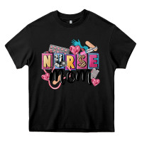 Black nurse mom Heavy Core Tee - FaDigitalArtStudio